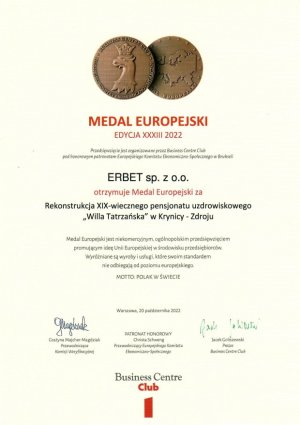 Medal Europejski 2022